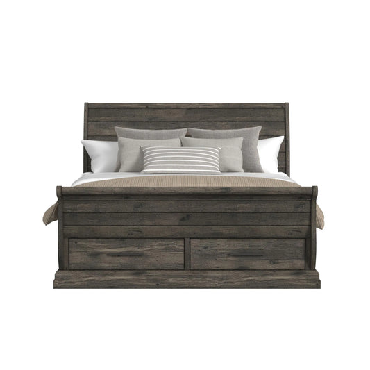 Park Ridge - King Sleigh Storage Bed - Charcoal