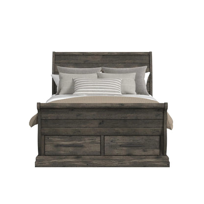 Park Ridge - Queen Sleigh Storage Bed - Charcoal