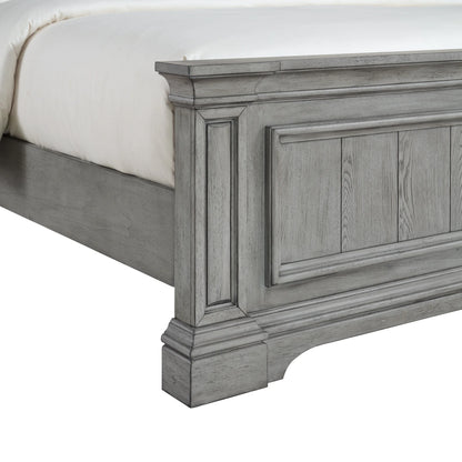 Glenmore - King Panel Bed - Aged Gray