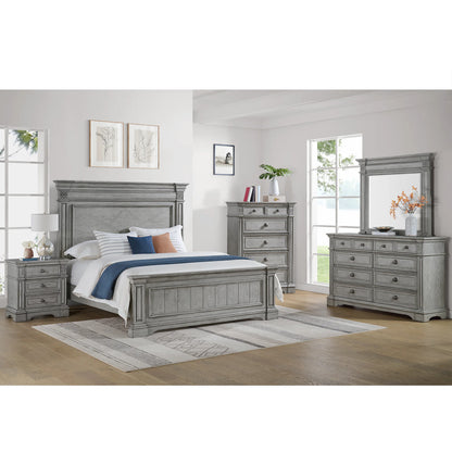 Glenmore - King Panel Bed - Aged Gray