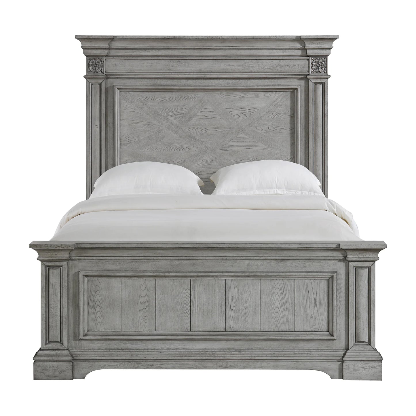 Glenmore - Queen Panel Bed - Aged Gray
