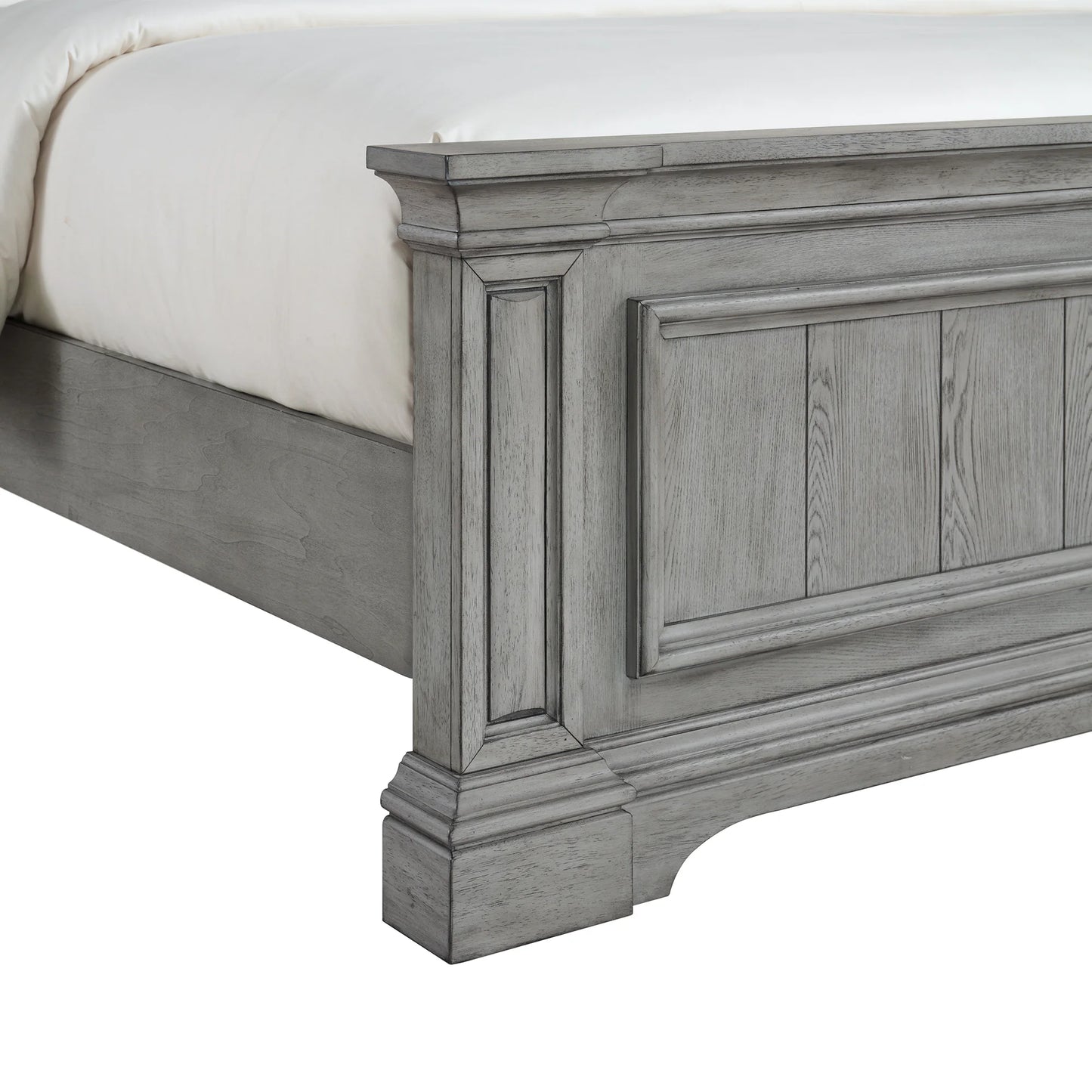 Glenmore - Queen Panel Bed - Aged Gray