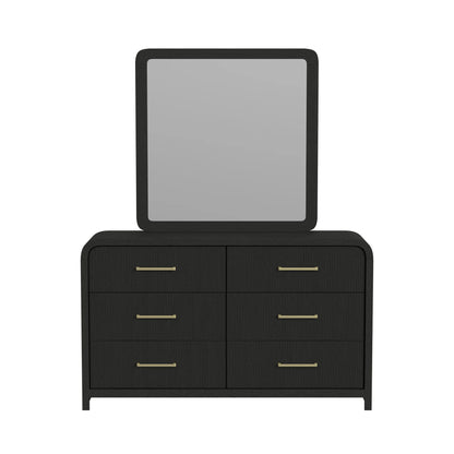 Ridgemont - Dresser And Mirror Set - Black With Grain