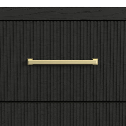 Ridgemont - Dresser And Mirror Set - Black With Grain