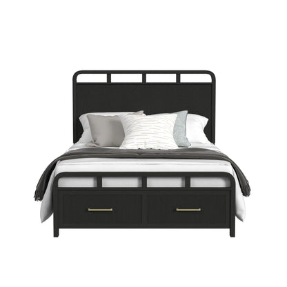 Ridgemont - Full Storage Bed - Black With Grain