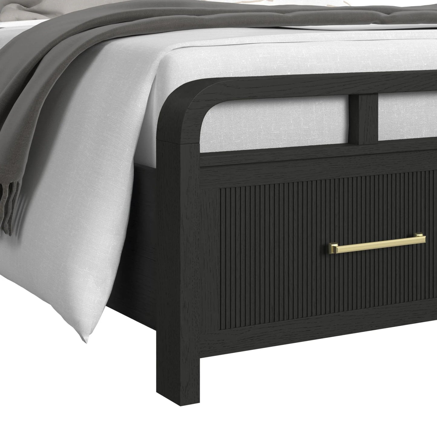 Ridgemont - Full Storage Bed - Black With Grain