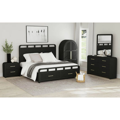 Ridgemont - Full Storage Bed - Black With Grain