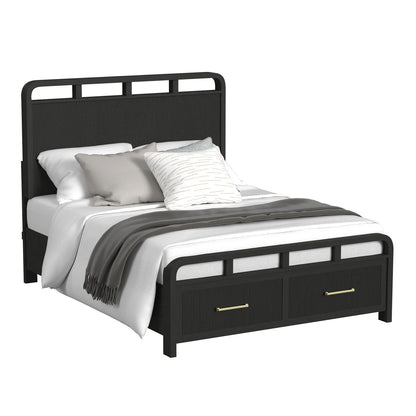 Ridgemont - Full Storage Bed - Black With Grain
