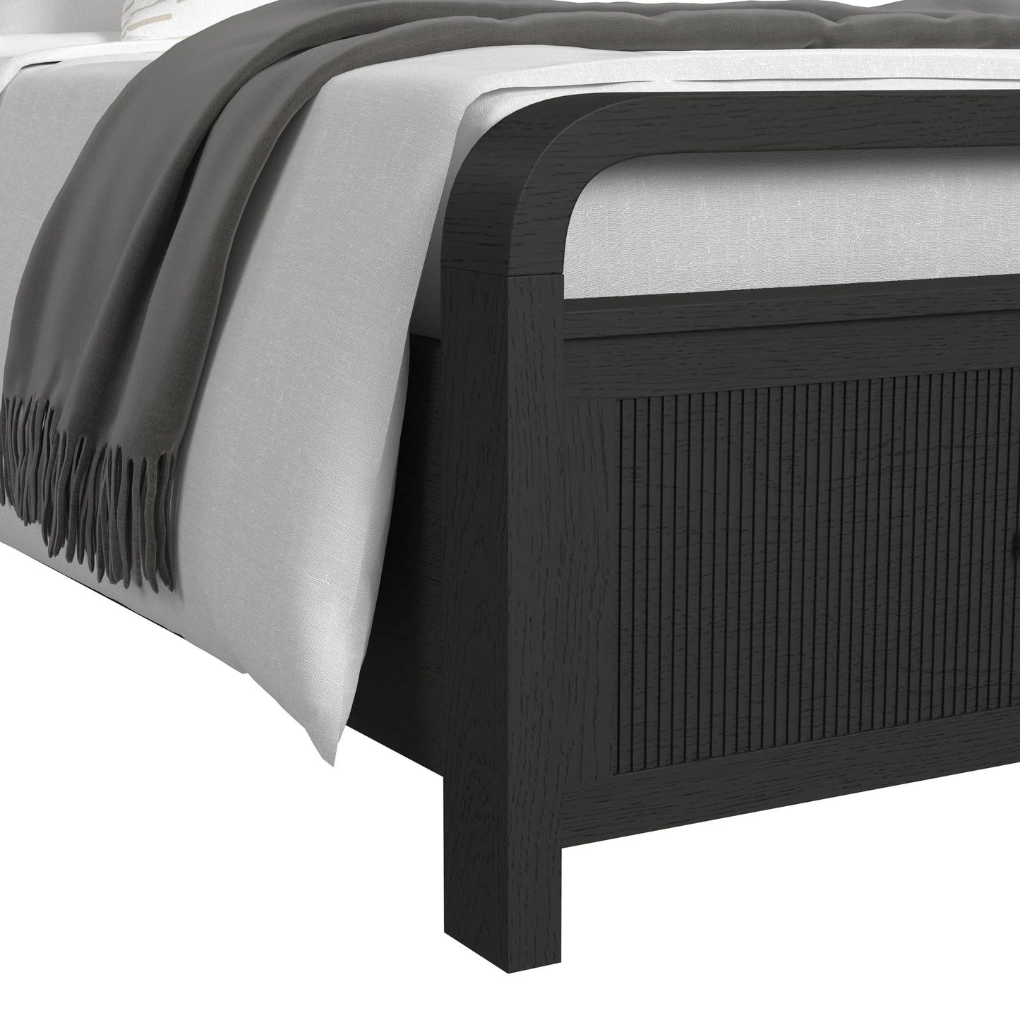 Ridgemont - Twin Storage Bed - Black With Grain