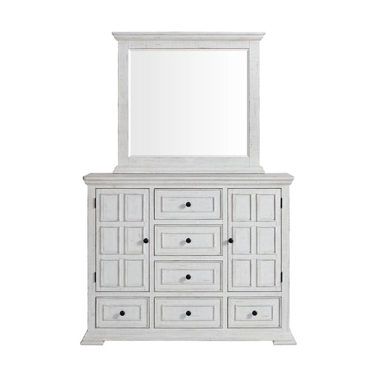 Heather - Dresser & Mirror - Rustic White