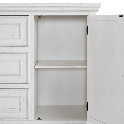 Heather - Dresser & Mirror - Rustic White