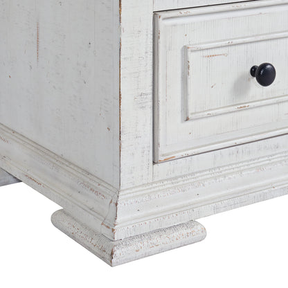 Heather - Dresser & Mirror - Rustic White