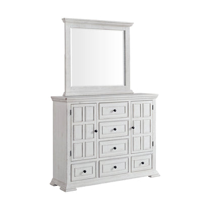 Heather - Dresser & Mirror - Rustic White