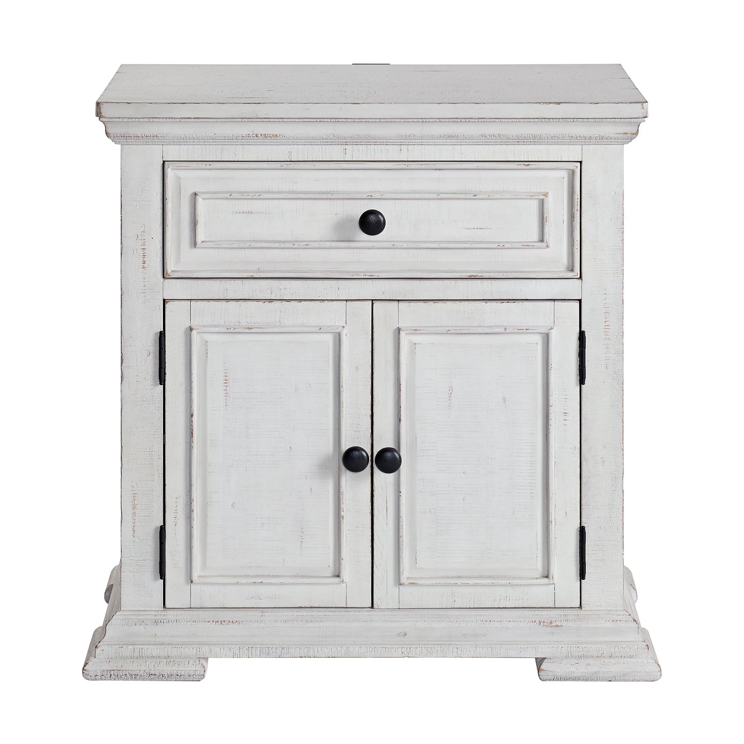 Heather - 1-Drawer Nightstand With USB - Rustic White
