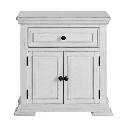 Heather - 1-Drawer Nightstand With USB - Rustic White