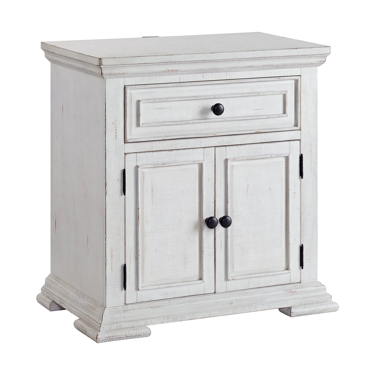 Heather - 1-Drawer Nightstand With USB - Rustic White