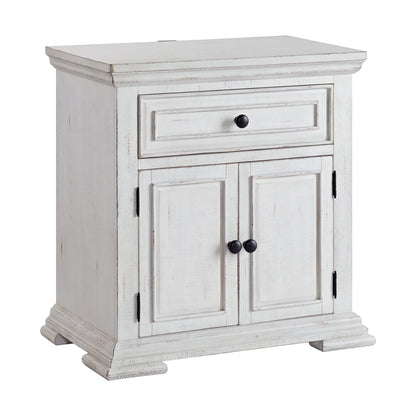 Heather - 1-Drawer Nightstand With USB - Rustic White