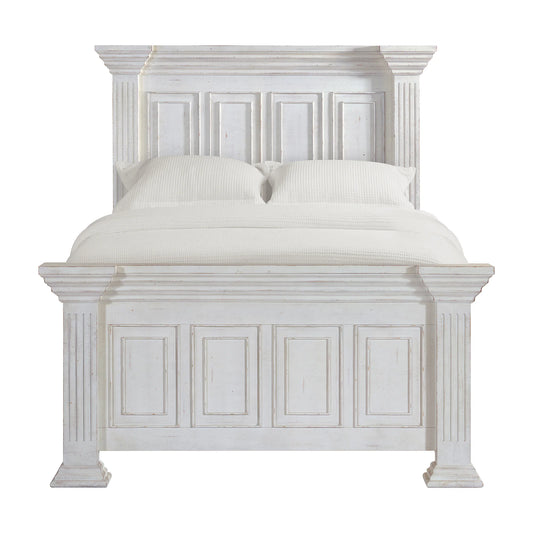 Heather - Queen Panel Bed - Rustic White