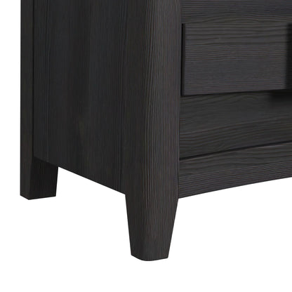 Tobias - 2-Drawer Nightstand With USB - Black