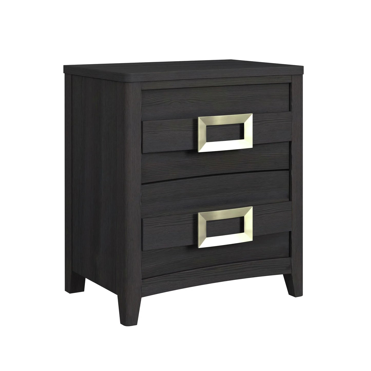 Tobias - 2-Drawer Nightstand With USB - Black
