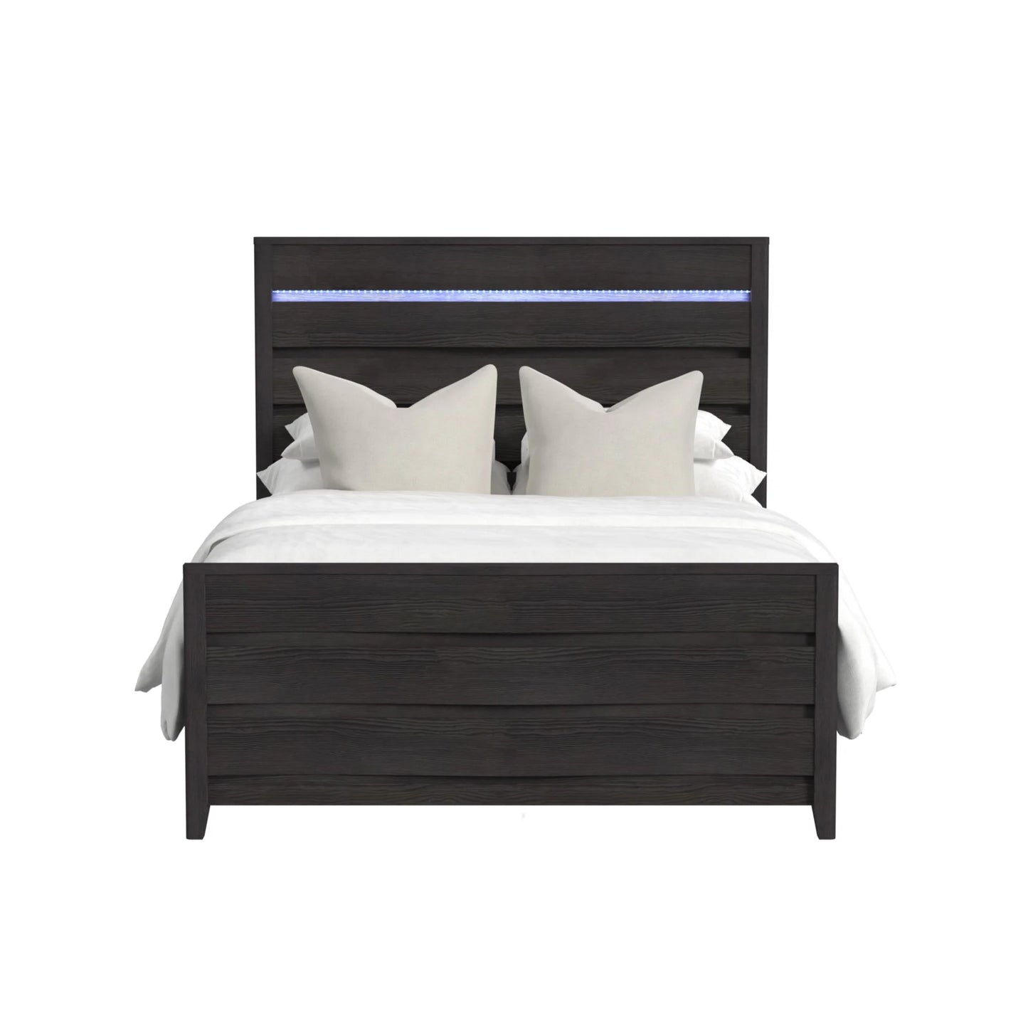 Tobias - Queen Bed With LED - Black