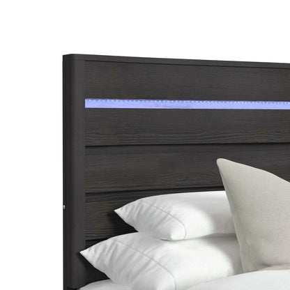 Tobias - Queen Bed With LED - Black
