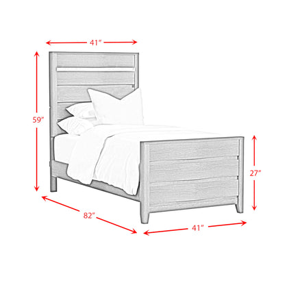 Tobias - Twin Bed With LED - Black