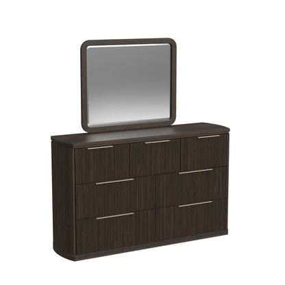 Sylvie - Dresser & Mirror - Dark Brown