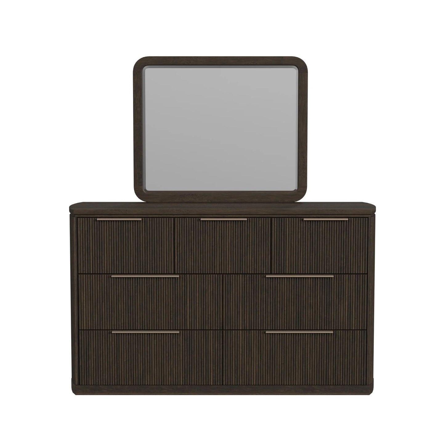 Sylvie - Dresser & Mirror - Dark Brown