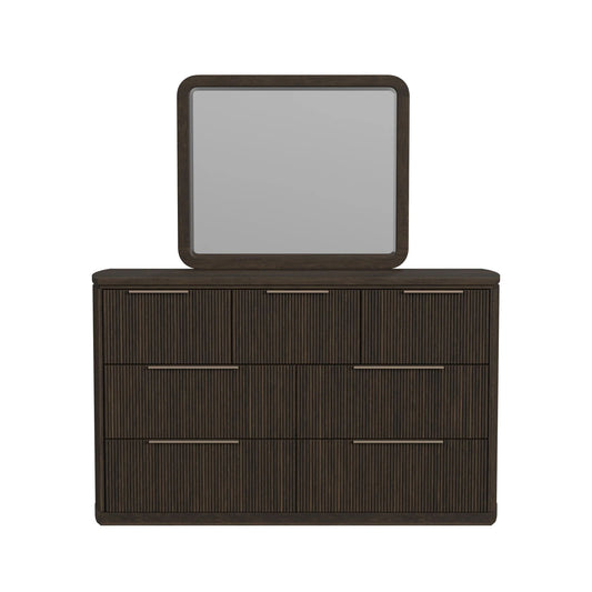Sylvie - Dresser & Mirror - Dark Brown