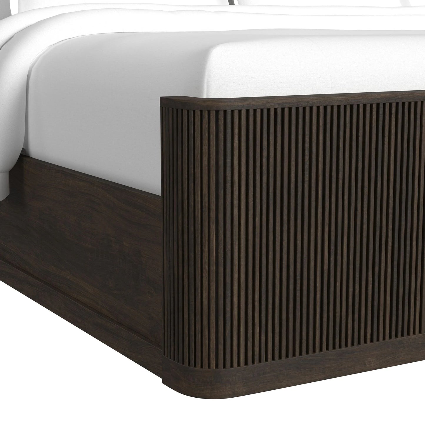 Sylvie - King Upholstered Bed - Dark Brown