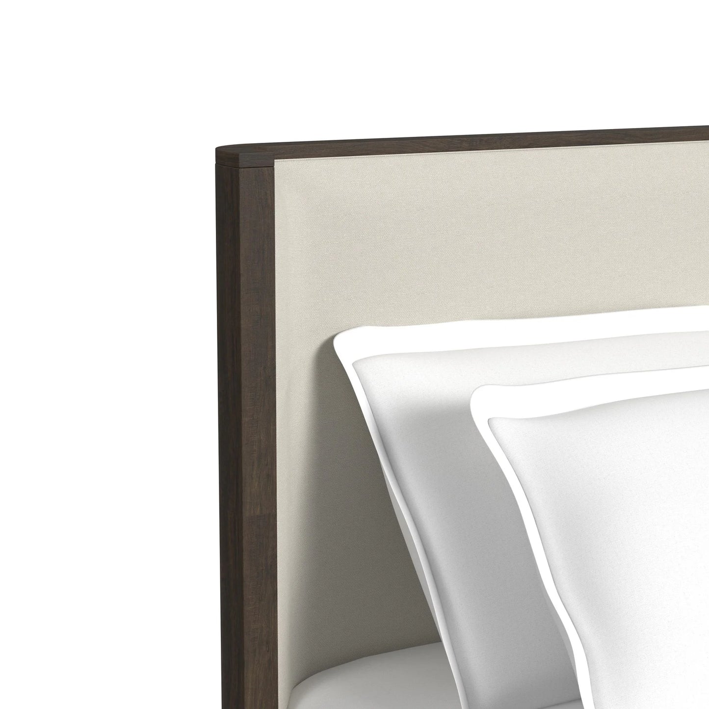 Sylvie - King Upholstered Bed - Dark Brown