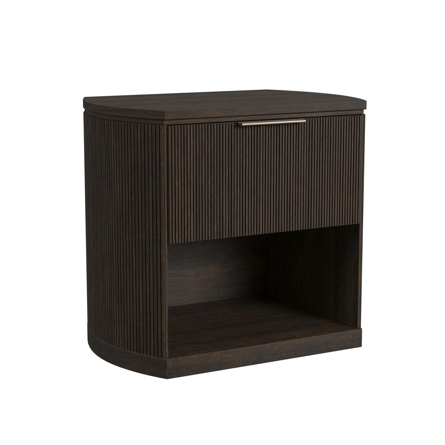 Sylvie - 1-Drawer Nightstand With Touch Light LED - Dark Brown