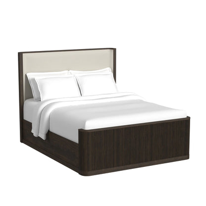 Sylvie - Queen Upholstered Bed - Dark Brown