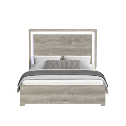 San Matteo - King Bed With LED - Gray