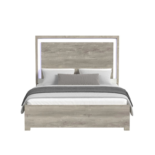 San Matteo - King Bed With LED - Gray