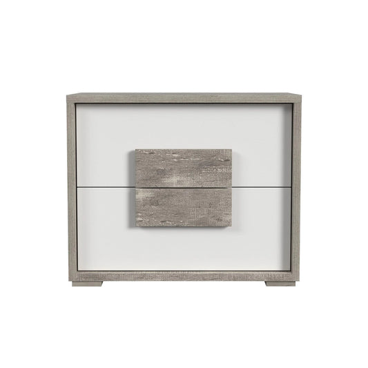 San Matteo - 2-Drawer Nightstand With USB - Gray