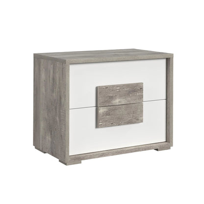 San Matteo - 2-Drawer Nightstand With USB - Gray