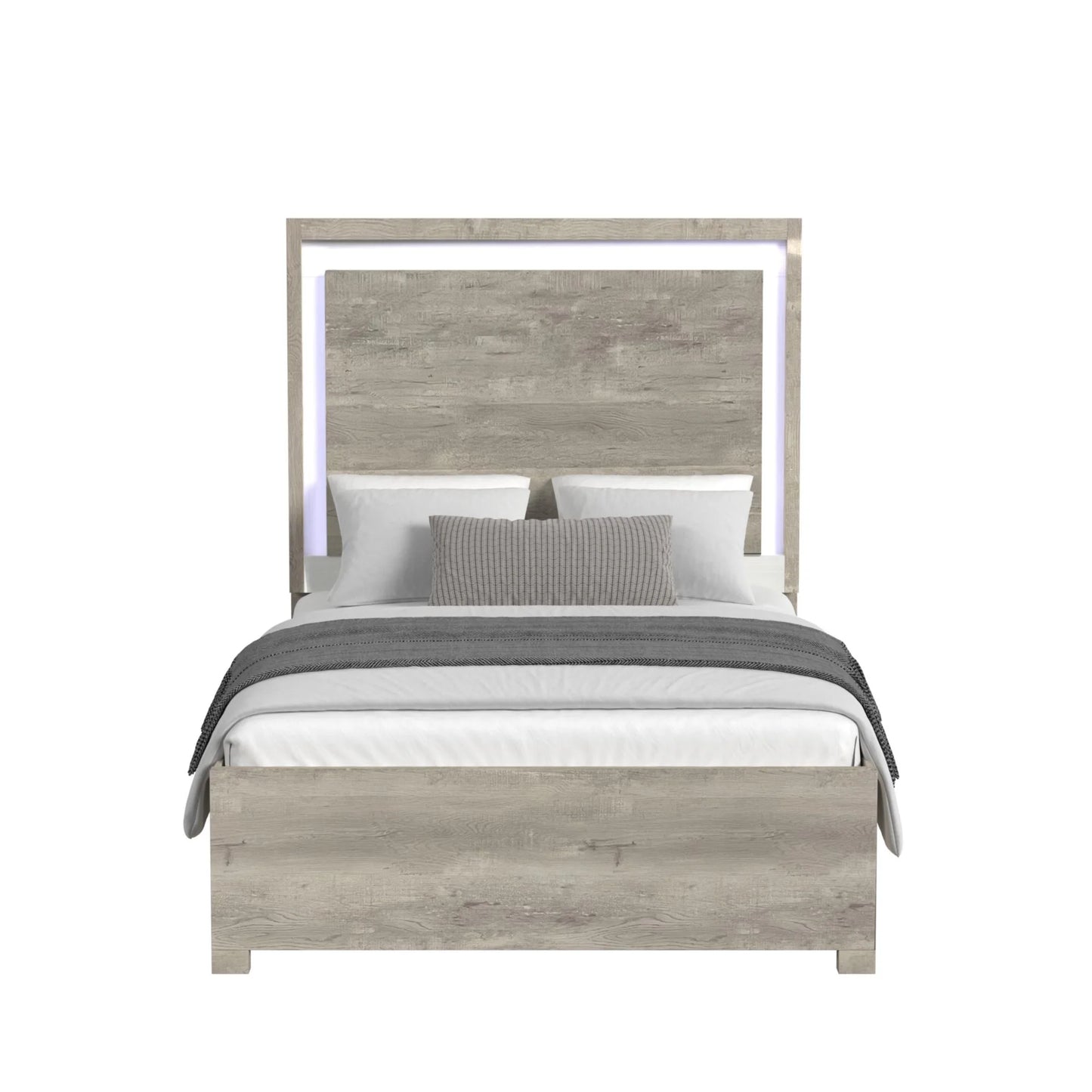 San Matteo - Queen Bed With LED - Gray