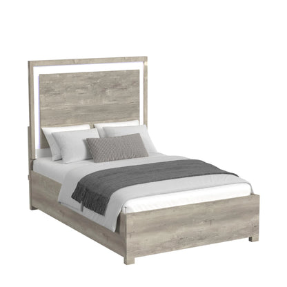 San Matteo - Queen Bed With LED - Gray