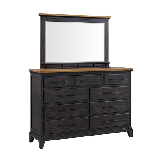 Montrose - Dresser And Mirror Set - Espresso & Brown