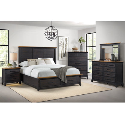 Montrose - King Storage Bed - Espresso & Brown