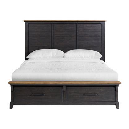 Montrose - King Storage Bed - Espresso & Brown