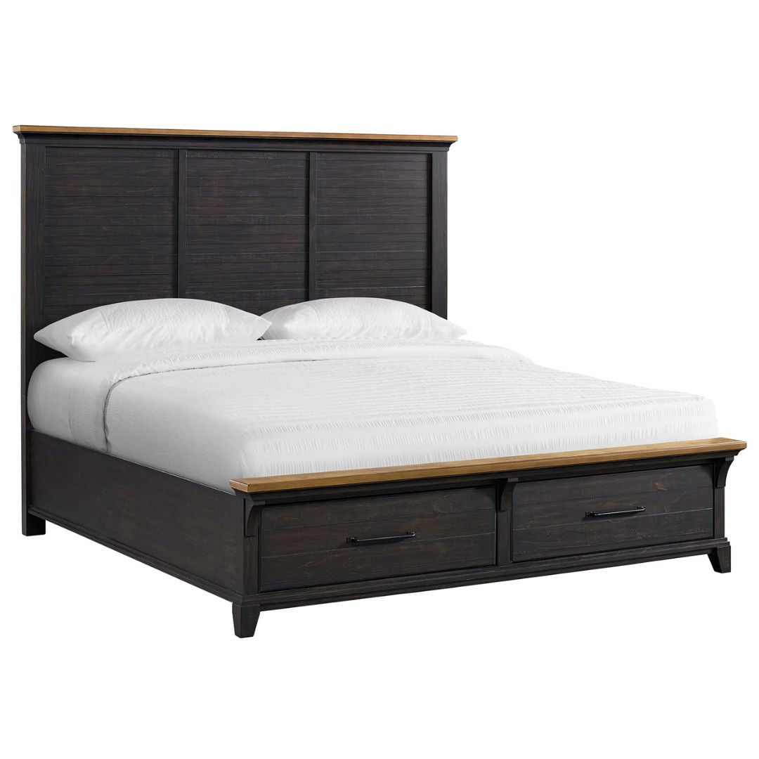 Montrose - King Storage Bed - Espresso & Brown