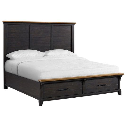 Montrose - King Storage Bed - Espresso & Brown