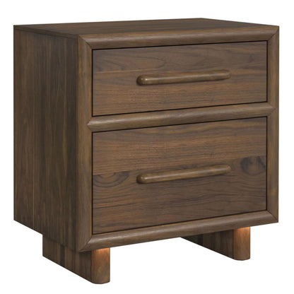 Brisbane - Nightstand With USBC And LED - Brown
