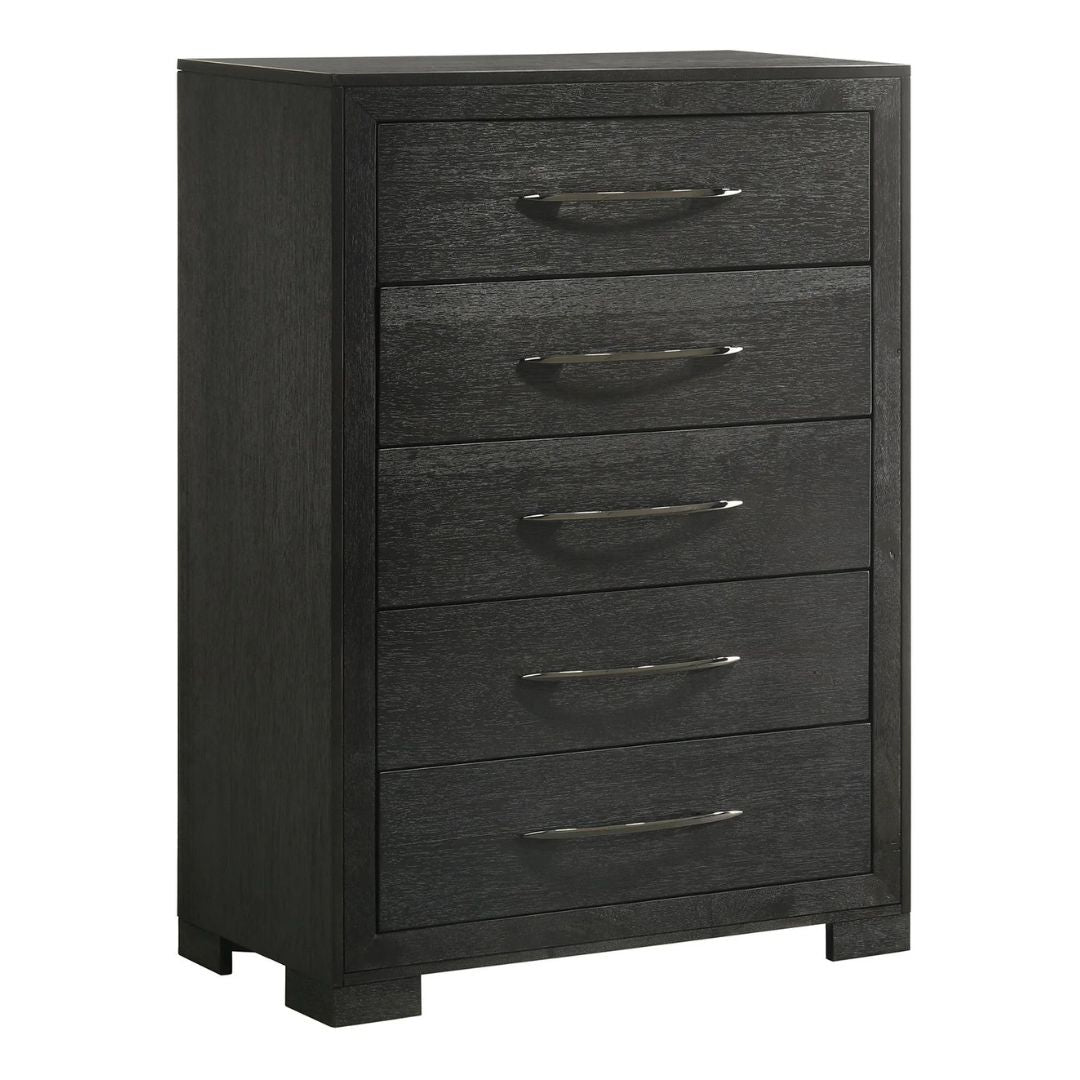 Allan - 5-Drawer Chest - Black