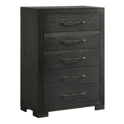 Allan - 5-Drawer Chest - Black