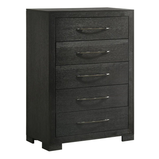 Allan - 5-Drawer Chest - Black