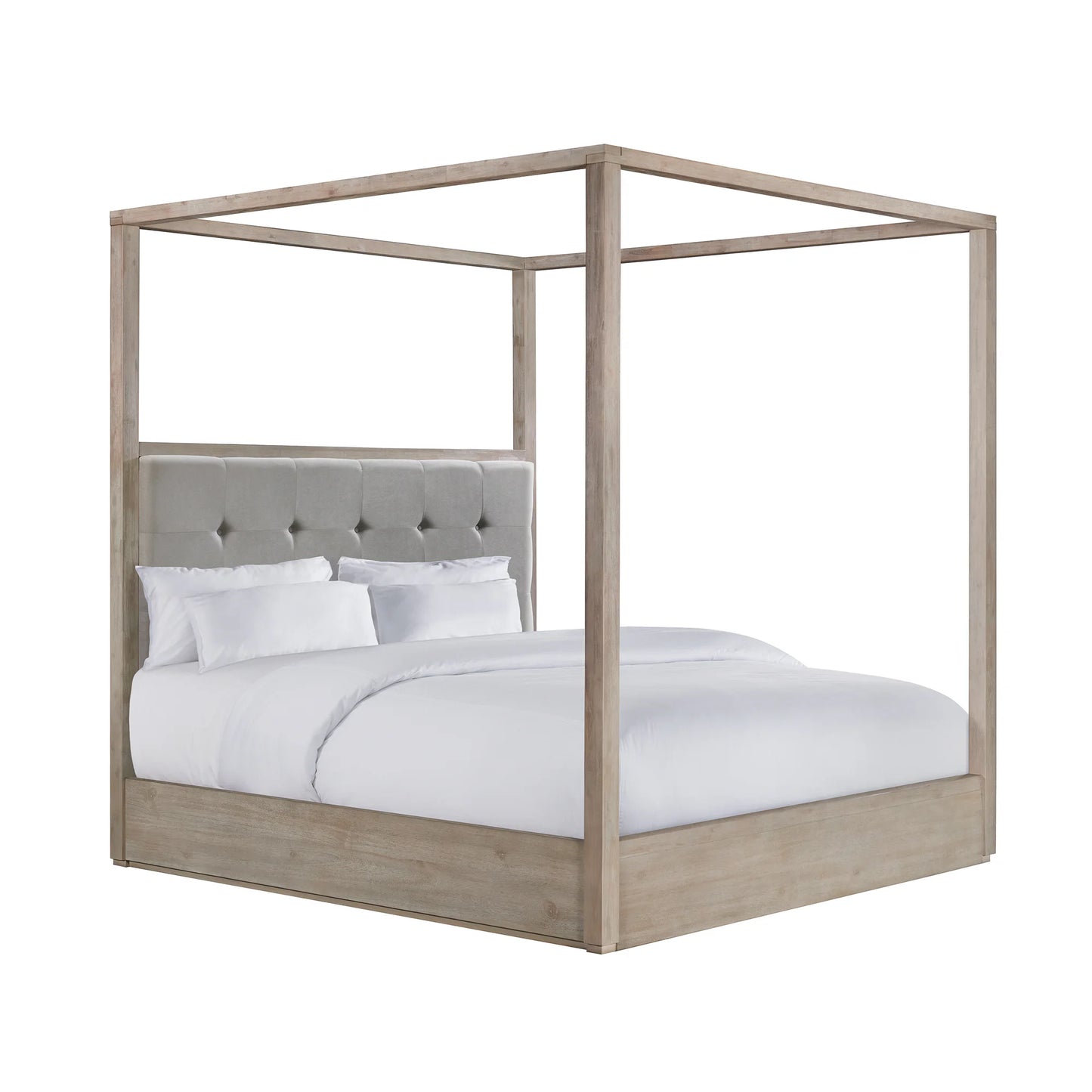 Arcadia - King Canopy Bed - Gray